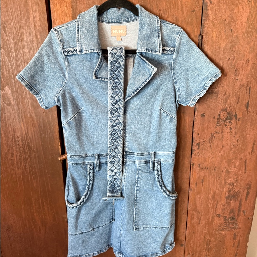 Show Me Your MuMu Blue Denim Mini Dress